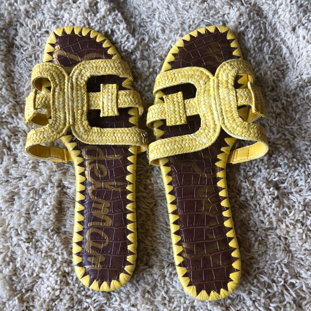 Yellow Sam Edelman sandals.